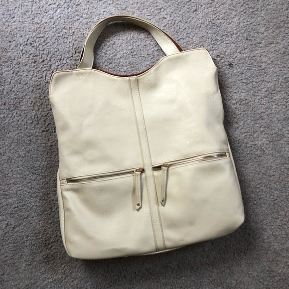 francescas reversible brown & white purse - Picture 4 of 7